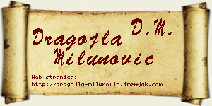 Dragojla Milunović vizit kartica